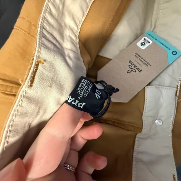 Prana Men's Ulterior Shorts NEW 9" Inseam Brown 40 Chino Stretch - Picture 6 of 7